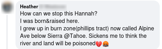 Social media comment about spraying glyphosate in Tahoe