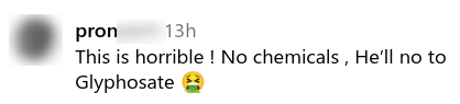 Social media comment about spraying glyphosate in Tahoe
