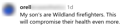 Social media comment about spraying glyphosate in Tahoe