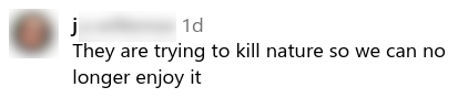 Social media comment about spraying glyphosate in Tahoe