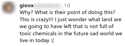 Social media comment about spraying glyphosate in Tahoe