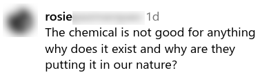 Social media comment about spraying glyphosate in Tahoe