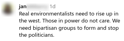 Social media comment about spraying glyphosate in Tahoe