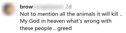 Social media comment about spraying glyphosate in Tahoe